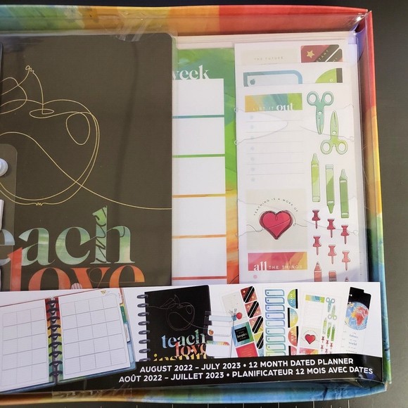 Happy Planner 12-Month Planner Box Kit-Teach Love Inspire Aug 2022 - Jul 2023 - Picture 4 of 6